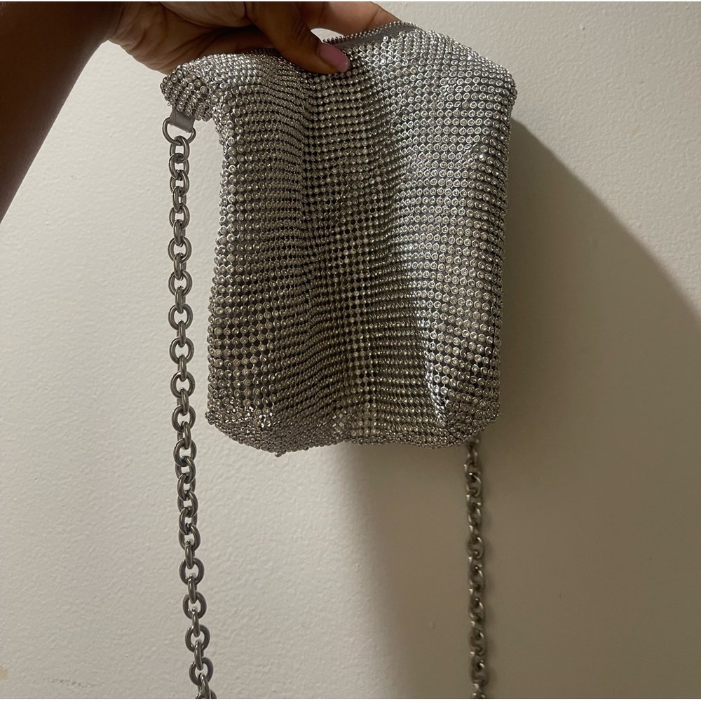 Silver chain bag